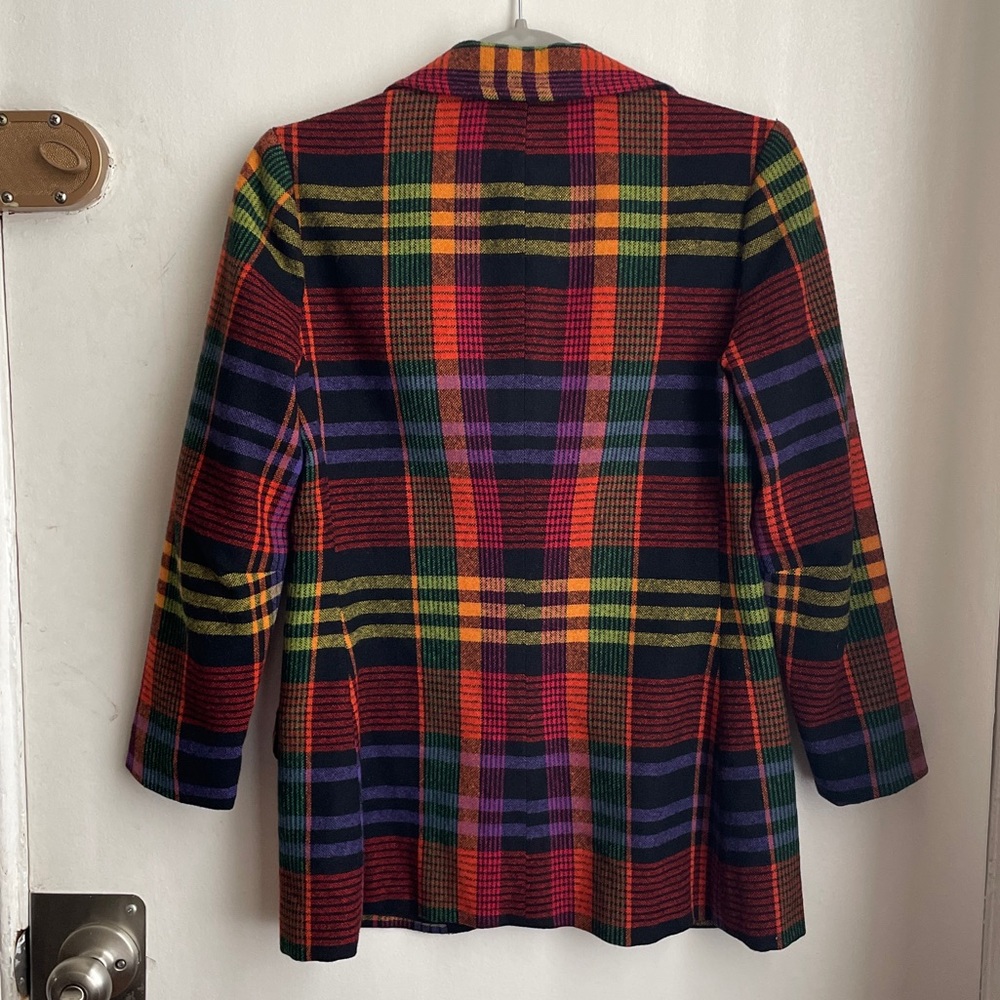 SOLD - 1980s or 90s vintage rainbow plaid blazer